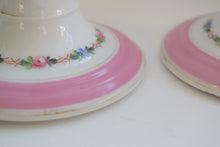 Load image into Gallery viewer,  Pink and White Porcelain Candlesticks