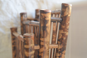 vintage bamboo letter rack
