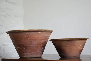 Set of 2 Large Earthenware Dairy Bowls from Smallbrook Potteries