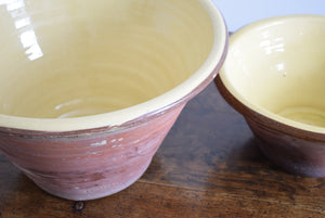Set of 2 Large Earthenware Dairy Bowls from Smallbrook Potteries
