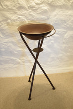 Load image into Gallery viewer, Antique Folding Metal Campaign Wash Stand and Bowl 