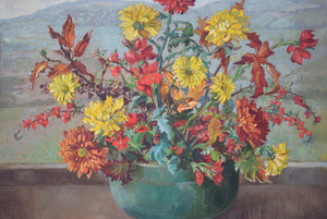 Large Oil Painting Still life of Chrysanthemums