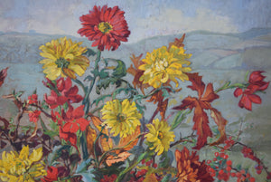 Large Oil Painting Still life of Chrysanthemums
