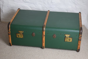 Green Vintage Steamer trunk
