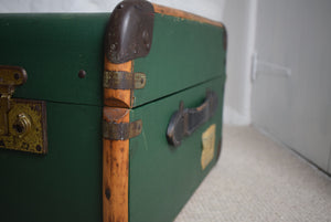 Green Vintage Steamer trunk