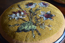 Load image into Gallery viewer, Victorian Walnut and Beadwork Footstools 