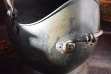 Load image into Gallery viewer, Antique Copper Coal Helmet Scuttle