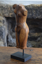 Load image into Gallery viewer, Wooden Female Torso Sculpture