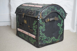 Painted Wicker Chest