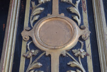 Load image into Gallery viewer, Antique Pair of Black and Gilt Painted Door Panels 