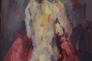nude model painting from behind