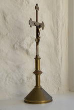 Load image into Gallery viewer, Antique Brass Altar Cross Crucifix 