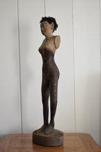 Load image into Gallery viewer, Antique Asian Statue Stick Figure Of Tall Wooden Female Form