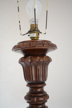 Load image into Gallery viewer, Antique Solid Mahogany Floor Standard Lamp