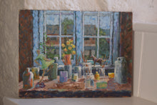 Load image into Gallery viewer, Mid Century Still Life Oil On Board 
