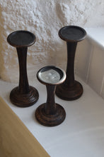 Load image into Gallery viewer,  beech pillar candle holders