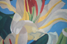 Load image into Gallery viewer, Oil on Board Lilies In Bloom 