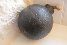 Load image into Gallery viewer, Antique Cast Iron Cannonball Bomb Doorstop 