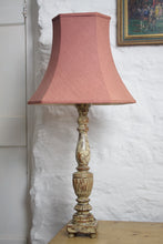 Load image into Gallery viewer, Cream Coloured Painted Wooden Lamps 