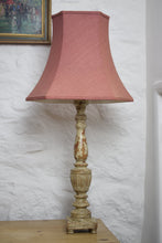 Load image into Gallery viewer, Cream Coloured Painted Wooden Lamps 