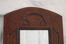 Load image into Gallery viewer, Vintage Hand Tooled Leather Mirror
