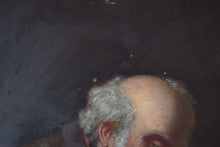 Load image into Gallery viewer, 19th Century Oil on Panel Old Man in Contemplation