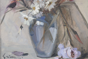 Oil on Canvas Still Life of Flowers by Beppe Grimani