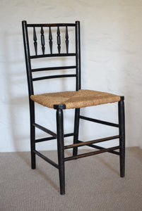 19th Century Ebonised Antique Sussex Chair