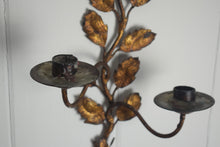Load image into Gallery viewer, Gilt Metal Candle Sconces 