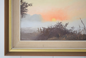 Pamela Derry Original Oil on Board Sunrise Landscape Scene