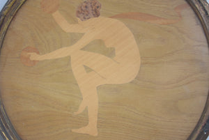 Marquetry Panel Dancer With Cymbals 