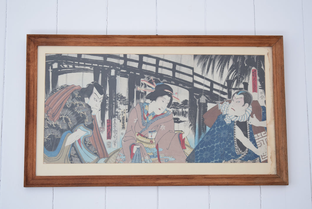 Toyohara Kunichika Original Japanese Woodblock Print