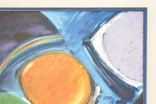 Load image into Gallery viewer, blue and orange abstract painting
