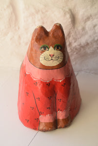 Painted Paper Mache Cat