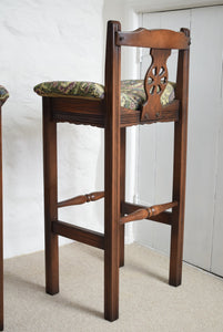 pair of oak stools