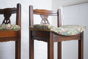 pair of oak stools