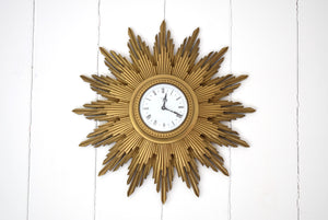 Sunburst Wall Clock by Metamec