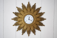 Load image into Gallery viewer, Sunburst Wall Clock by Metamec