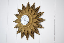 Load image into Gallery viewer, Sunburst Wall Clock by Metamec