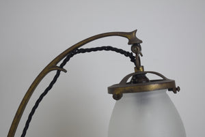 Austrian Secessionist Period Brass Adjustable Table Lamp