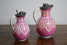 Load image into Gallery viewer, pair of pink ceramic jugs