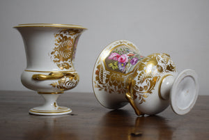 pair small gold vases