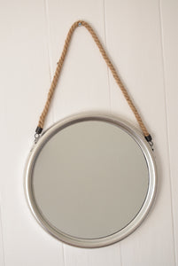 Small Round Silver Mirror