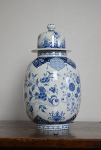 large ceramic lidded vase