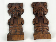Load image into Gallery viewer, Antique Pair of Flemish Carved Oak Bearded Men