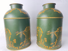 Load image into Gallery viewer, two green tea canisters