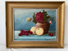 Load image into Gallery viewer, Painting of roses and fruit