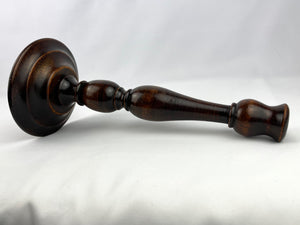 Antique Pair of Turned Oak Candlesticks