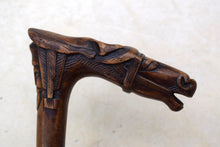 Load image into Gallery viewer, Antique carved wood walking stick