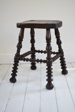 Load image into Gallery viewer, Antique bobbin turned stool 